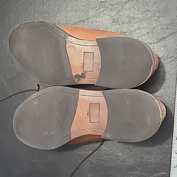 Alfani Men's Greg 8046 brown tan leather shoes size 9.5 Derby business office - Picture 12 of 12